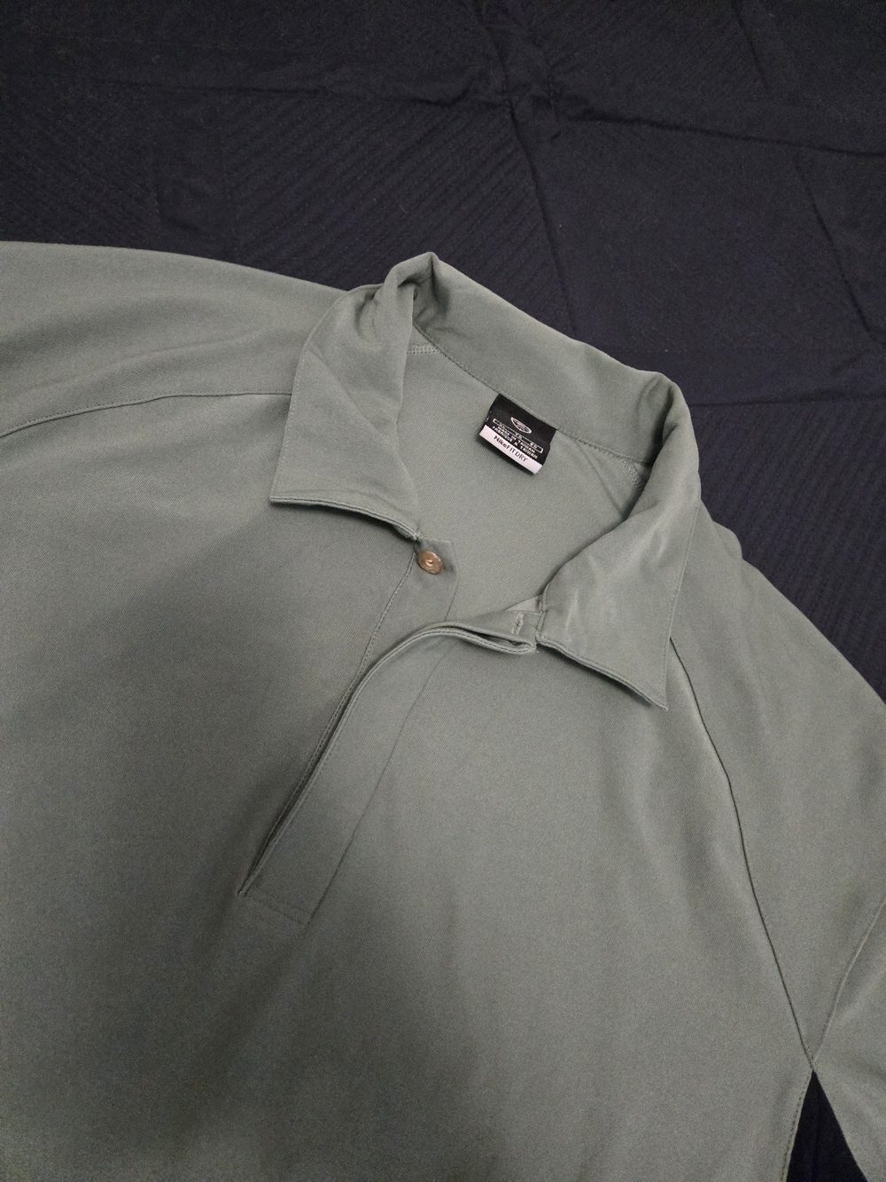 Nike Fit Dry Men's Olive Green Polo Shirt with Soft Knit Collar Chevy Logo #629